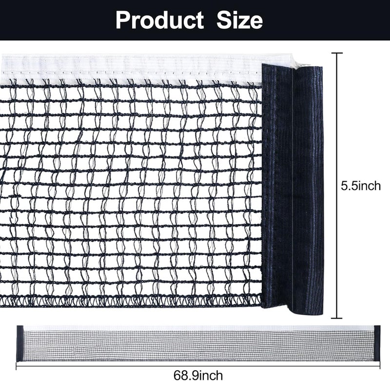 Runhike Ping Pong Net Compatible with Stiga, Durable Stable Table Tennis Net Compatible with Stiga, Stable for Intense Table Tennis Matches with Chian Tension,Navy,2PCS - Image 5